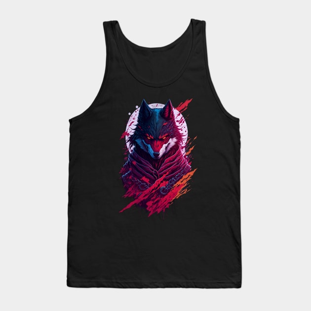 Evil Ninja Wolf Tank Top by Safdesignx